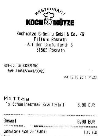 mras Höffner Kochmütze Restaurant